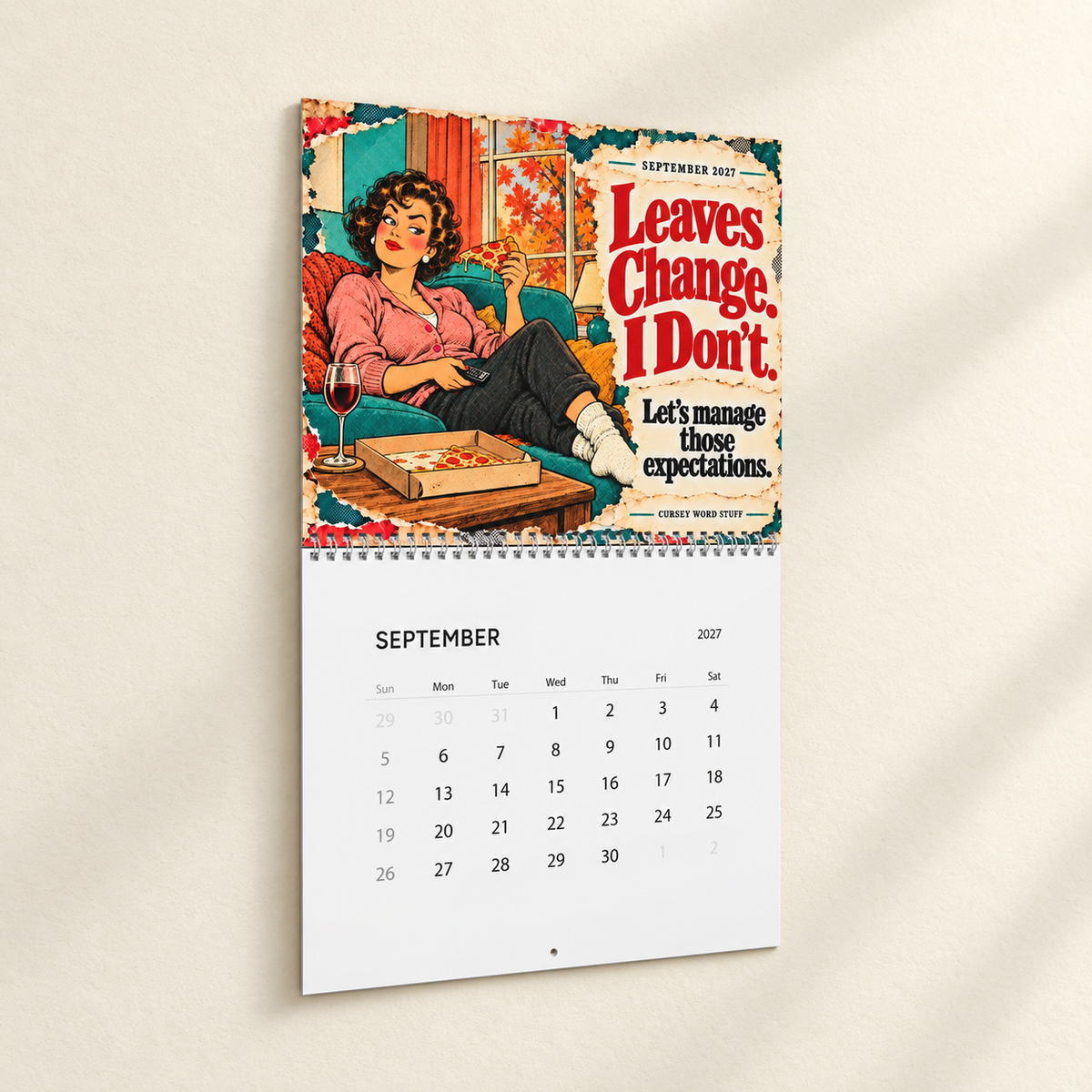 2027 Funny Calendar | Desk, Wall, or Both