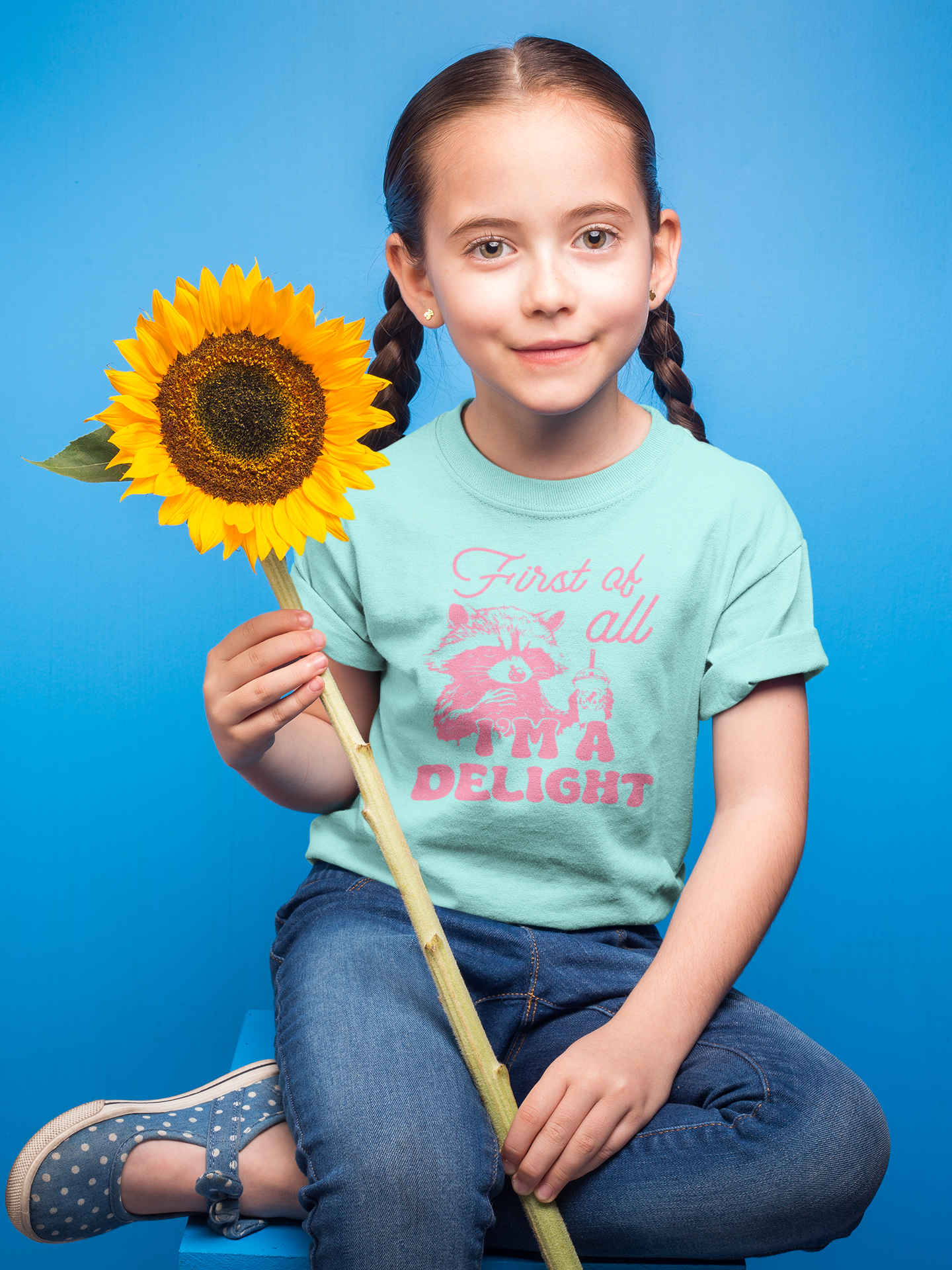 "First of all, I'm a Delight" Kids T-Shirt | Comfort Colors Back-to-School Tee in 4 Colors