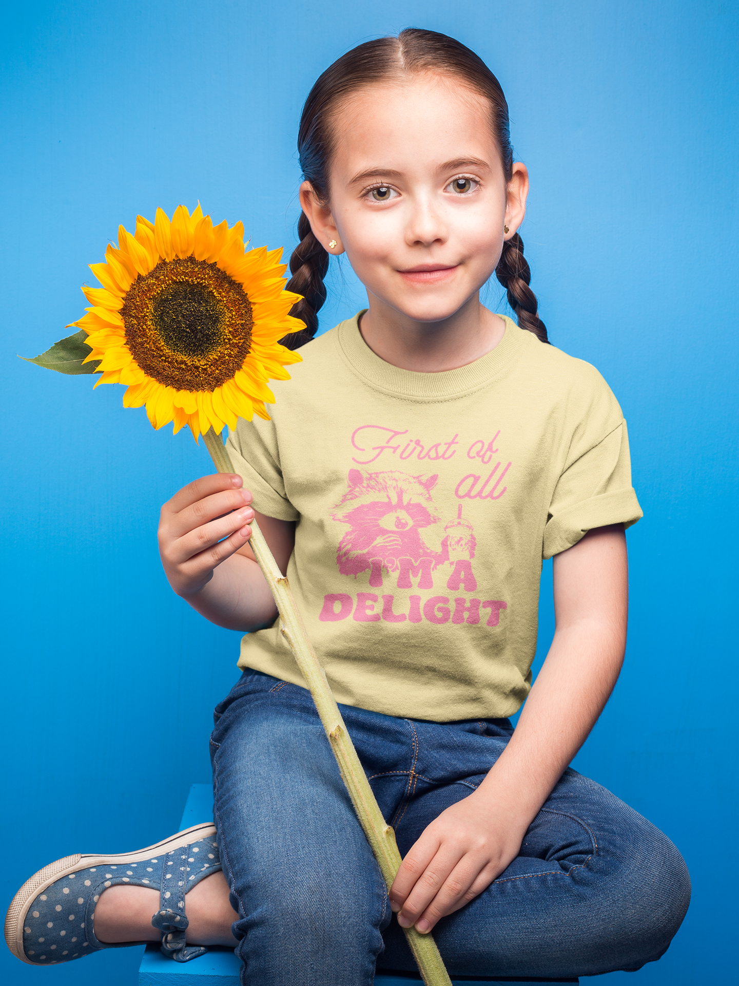 "First of all, I'm a Delight" Kids T-Shirt | Comfort Colors Back-to-School Tee in 4 Colors
