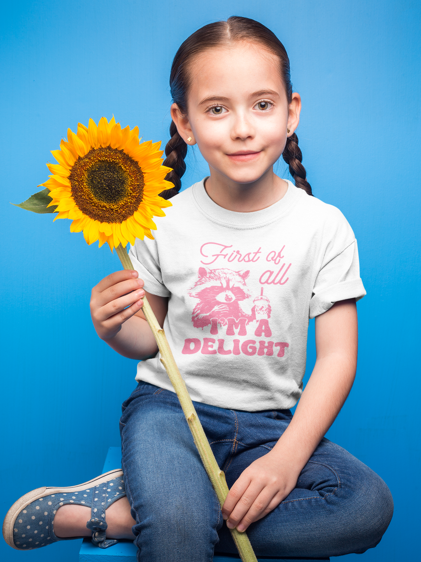"First of all, I'm a Delight" Kids T-Shirt | Comfort Colors Back-to-School Tee in 4 Colors