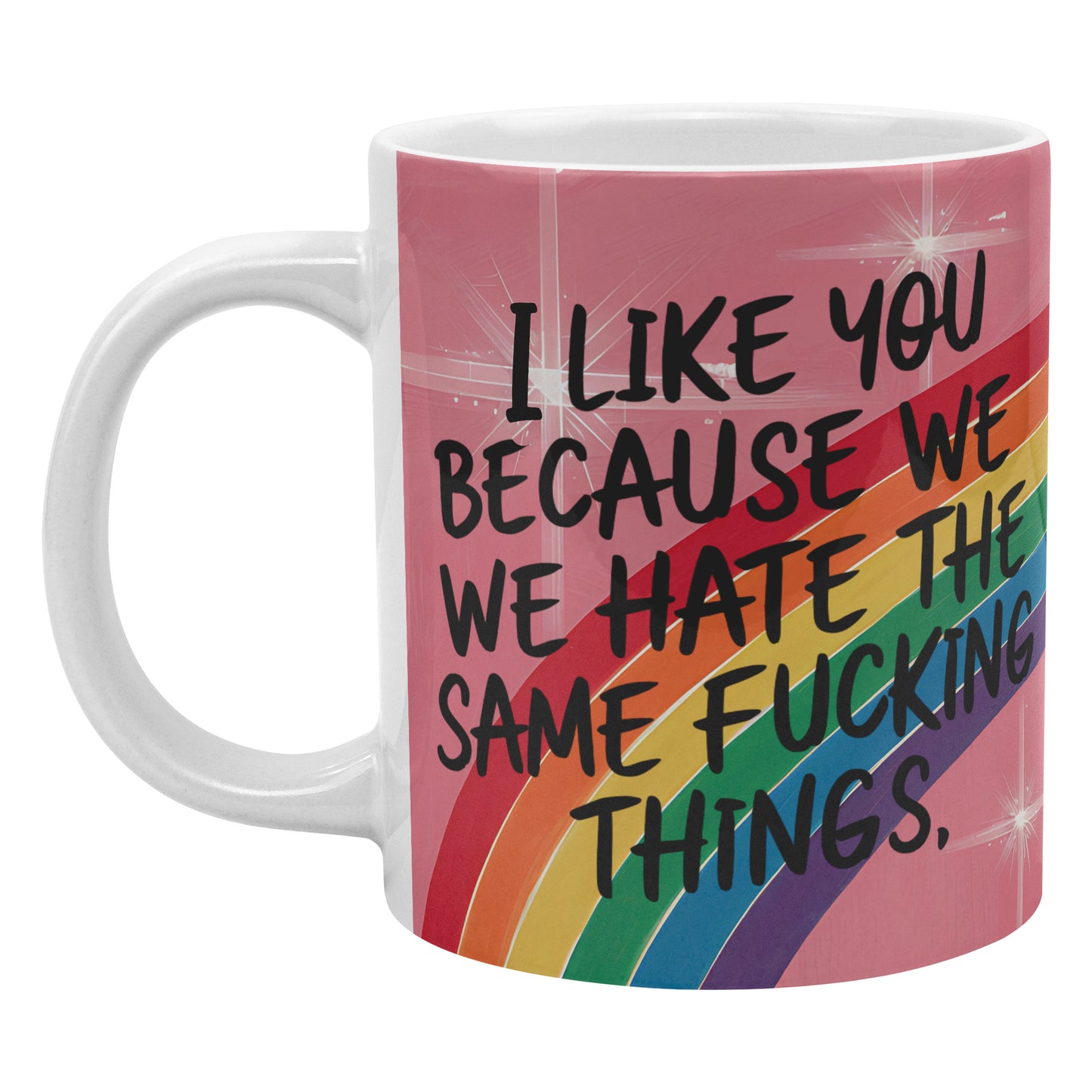Colorful Friendship Mug - 20 oz Ceramic, Funny Gift for Best Friend, Dishwasher & Microwave Safe