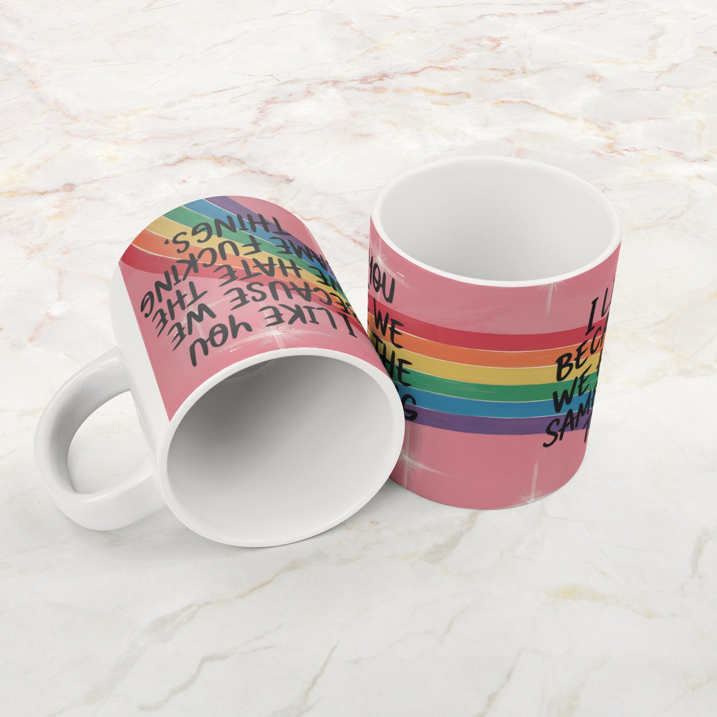 Colorful Friendship Mug - 20 oz Ceramic, Funny Gift for Best Friend, Dishwasher & Microwave Safe