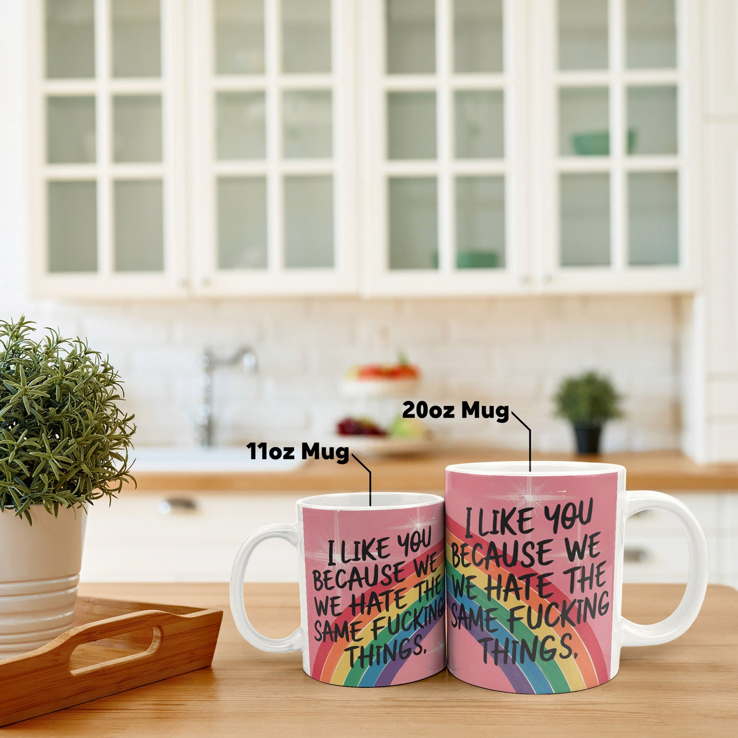 Colorful Friendship Mug - 20 oz Ceramic, Funny Gift for Best Friend, Dishwasher & Microwave Safe