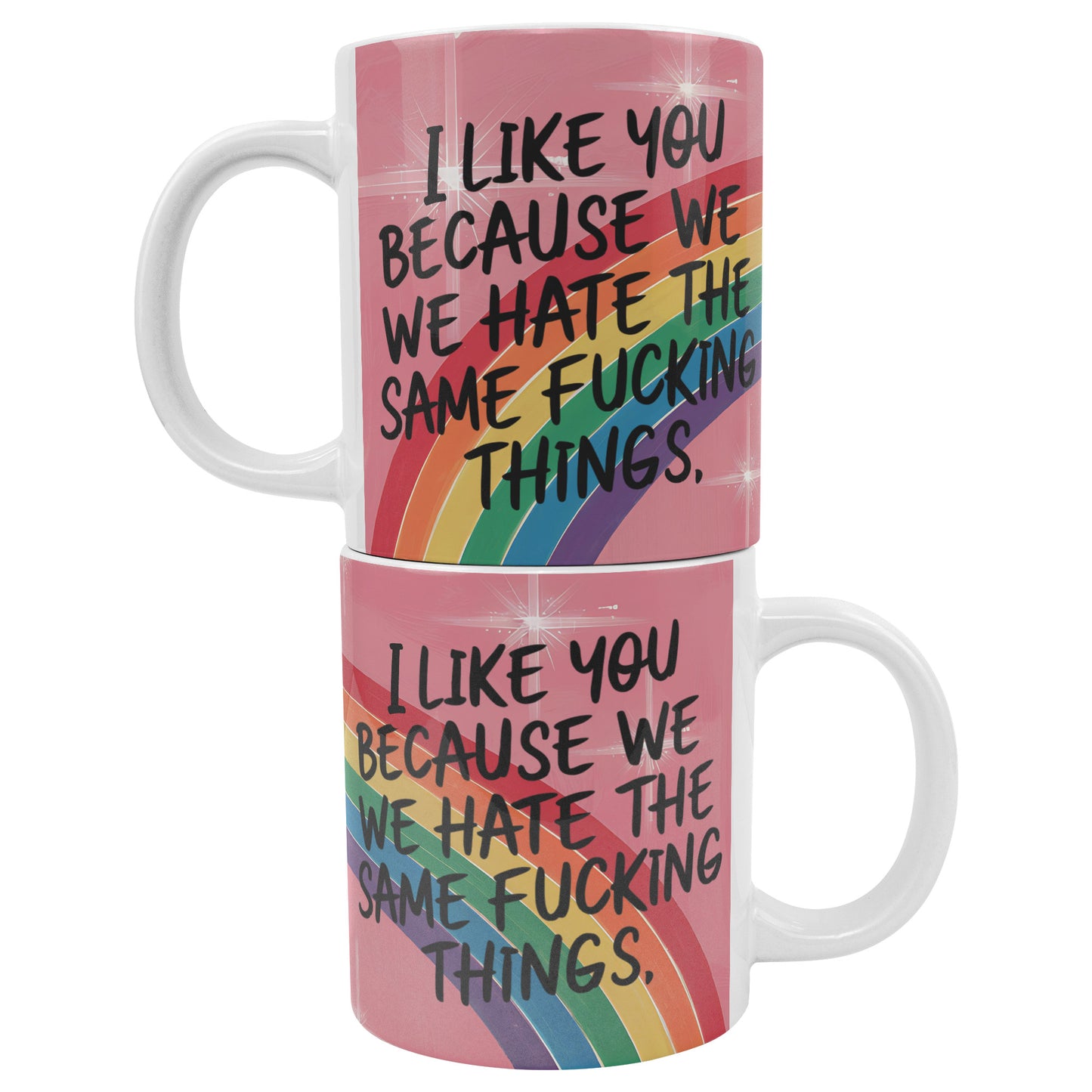Colorful Friendship Mug - 20 oz Ceramic, Funny Gift for Best Friend, Dishwasher & Microwave Safe