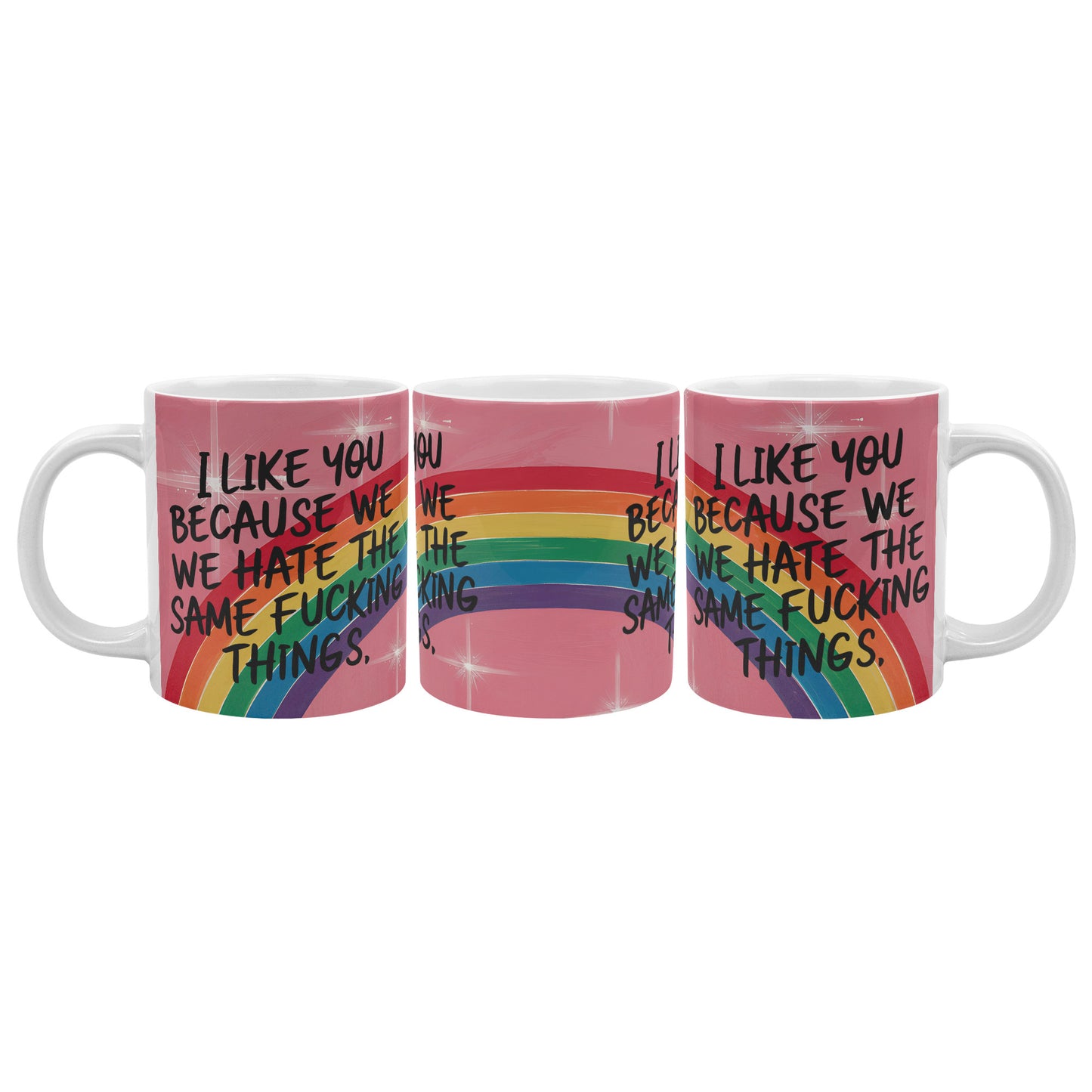 Colorful Friendship Mug - 20 oz Ceramic, Funny Gift for Best Friend, Dishwasher & Microwave Safe