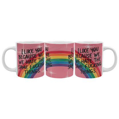 Colorful Friendship Mug - 20 oz Ceramic, Funny Gift for Best Friend, Dishwasher & Microwave Safe
