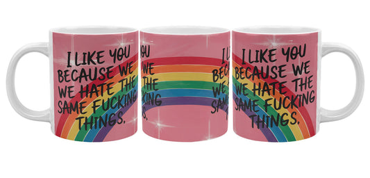 Colorful Friendship Mug - 20 oz Ceramic, Funny Gift for Best Friend