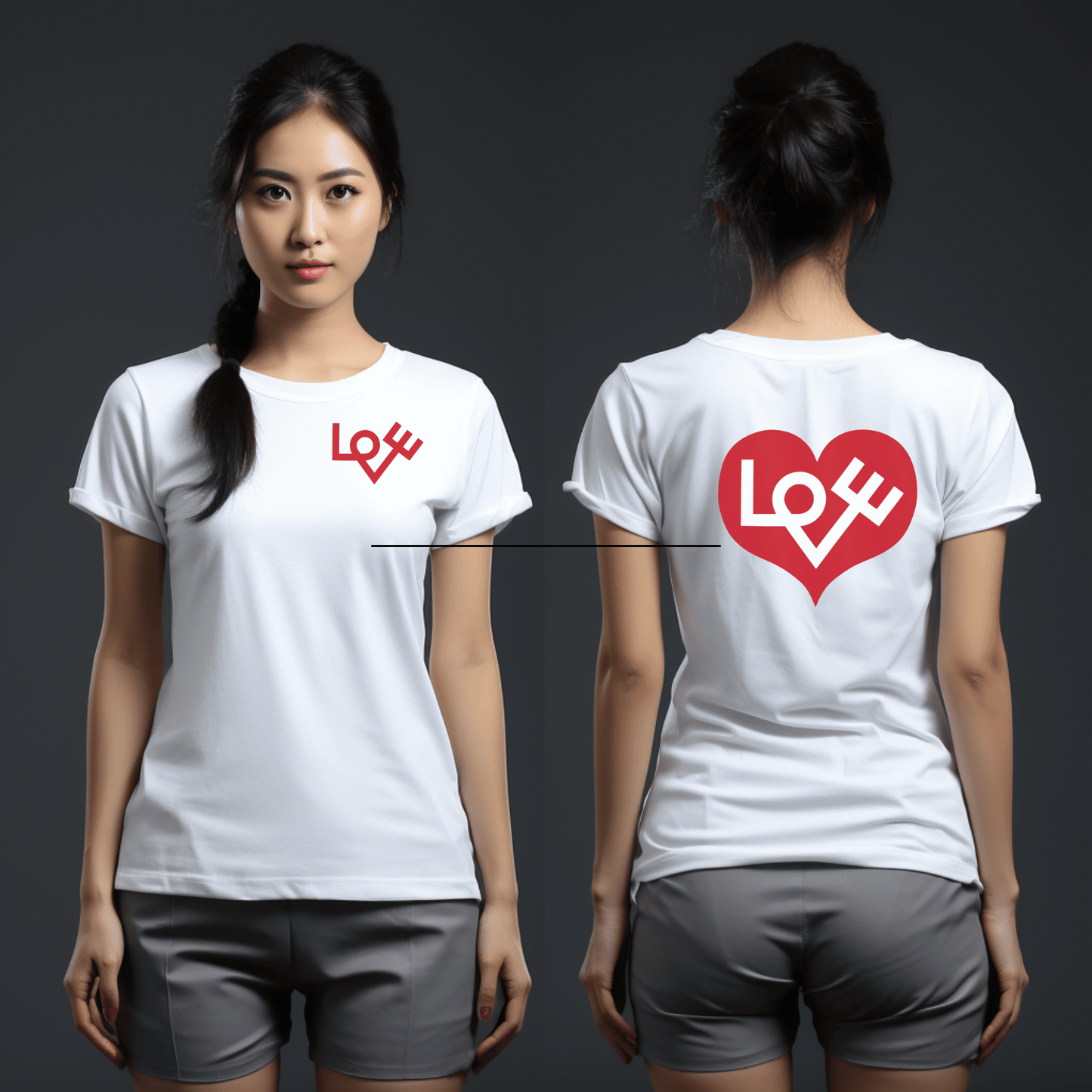 70's Inspired Design Love Heart Women's Favorite Tee