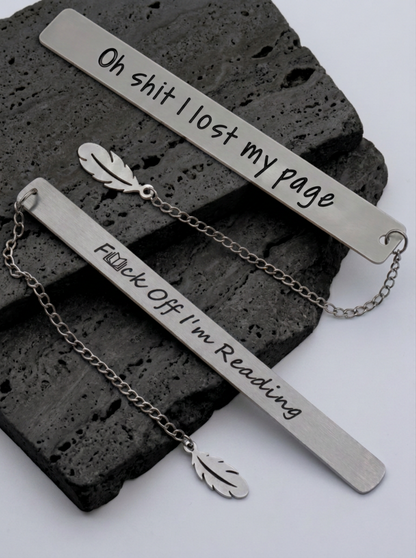 Funny Metal Bookmark Set + 2 Free Tarot Bookmarks