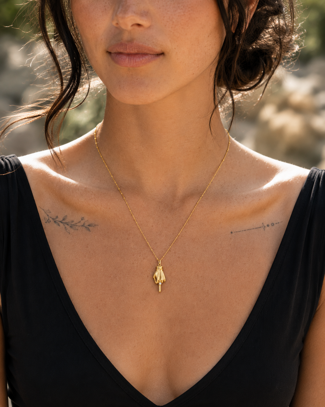 Gold Hand Gesture Necklace | Middle Finger or OK Hand Includes Gift Packaging