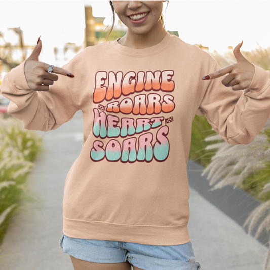 Cozy Up to Drag Racing Style with Comfort Colors 1466 Unisex Lightweight Crewneck  Sweatshirt - 6 Retro Colors!