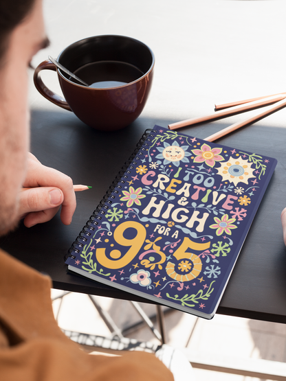 Unique Spiral-Bound Sketchbook for Creatives - 5.5 x 8.5 - Page Options - Dotted, Blank, College Ruled, or Wide