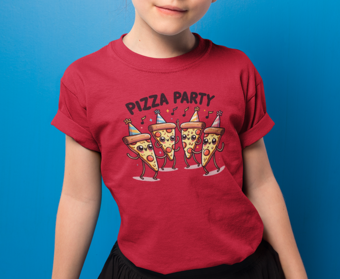 Fun and Festive Pizza Party Youth T-Shirt | Perfect for Back-to-School Comfort