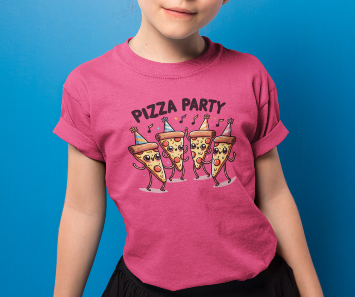 Fun and Festive Pizza Party Youth T-Shirt | Perfect for Back-to-School Comfort