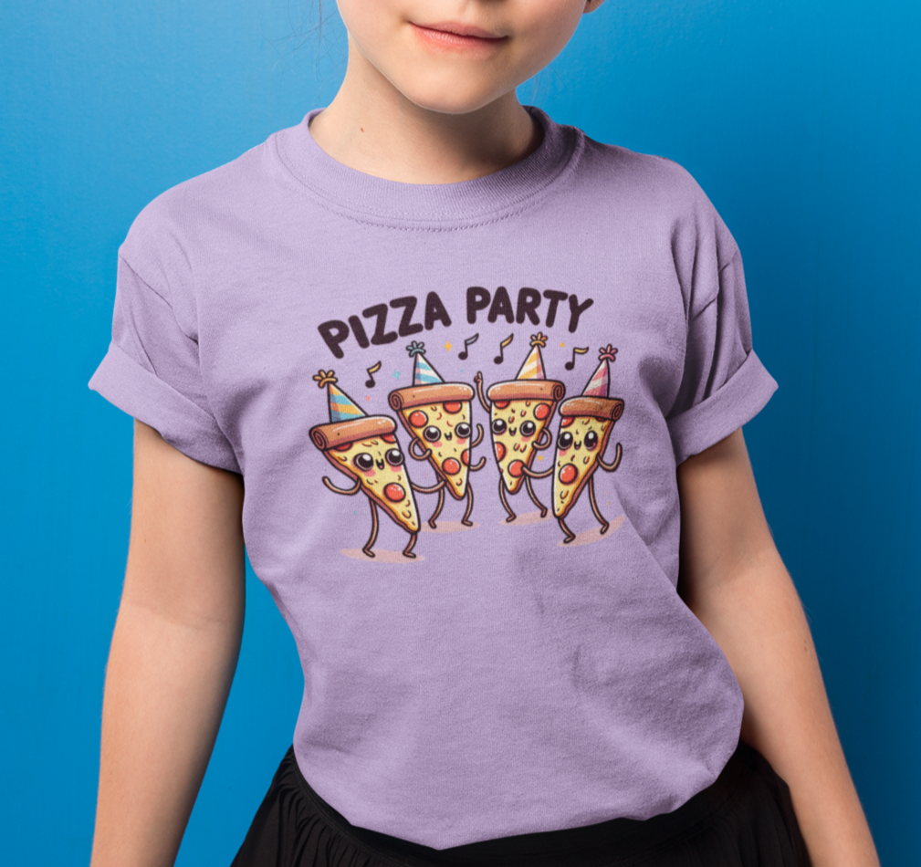 Fun and Festive Pizza Party Youth T-Shirt | Perfect for Back-to-School Comfort