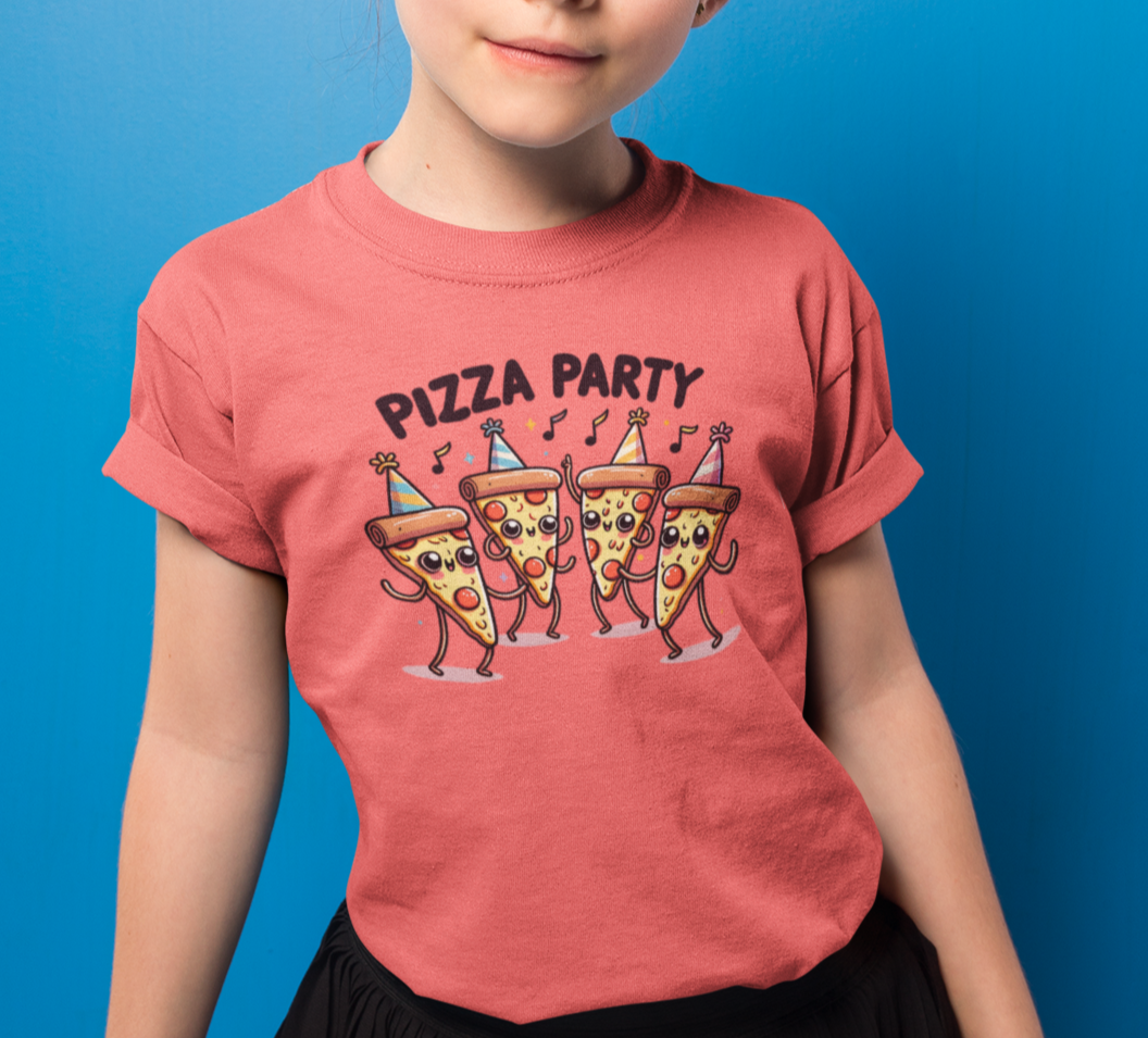 Fun and Festive Pizza Party Youth T-Shirt | Perfect for Back-to-School Comfort
