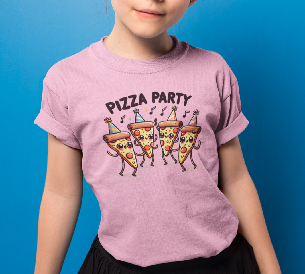 Fun and Festive Pizza Party Youth T-Shirt | Perfect for Back-to-School Comfort