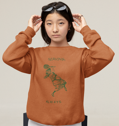Always Serving Vintage Tennis Design Lightweight Unisex Comfort Colors Sweatshirt