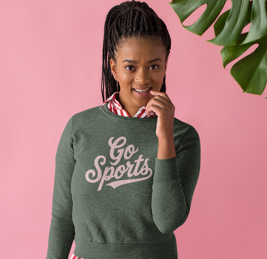 Funny “Go Sports” Crewneck Sweatshirt | Independent Trading Co.
