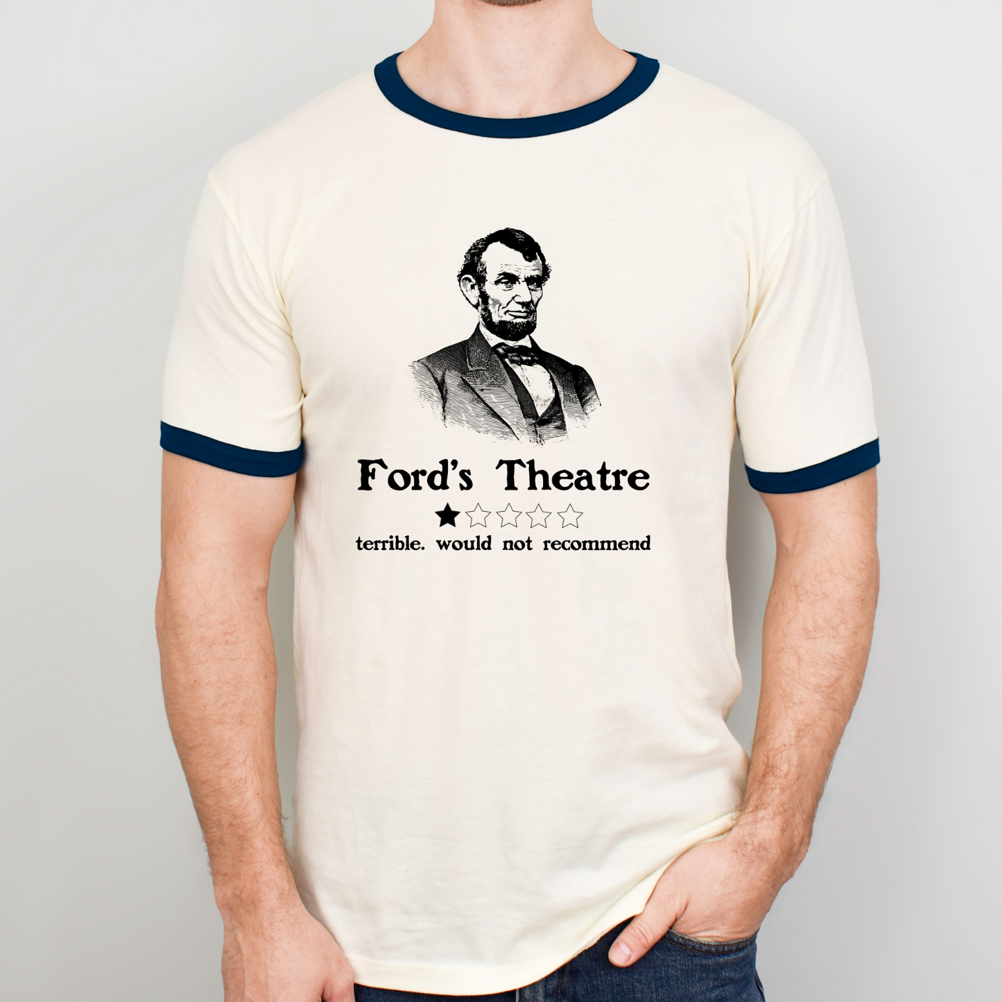 Ford's Theatre: Where Every Bad Review is a Classic Performance – Unisex Ringer Tee