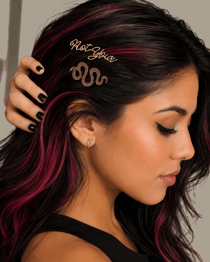 Not Yours Snake Hair Pin Set of 2