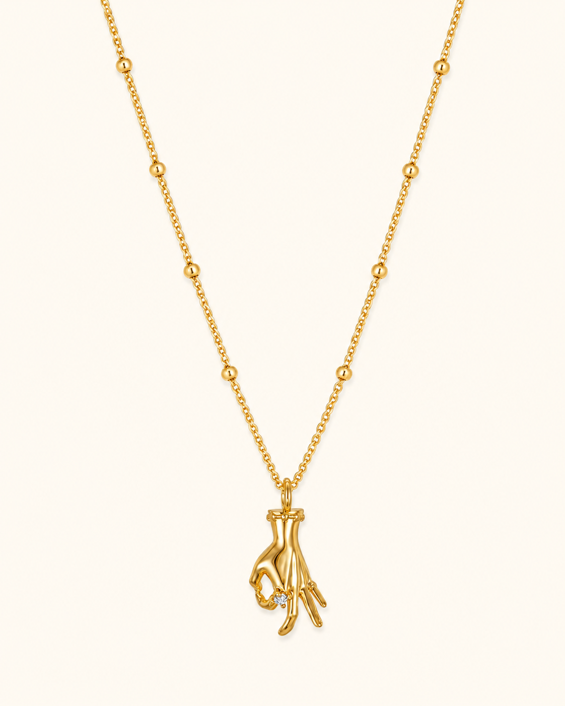 Gold Hand Gesture Necklace | Middle Finger or OK Hand Includes Gift Packaging