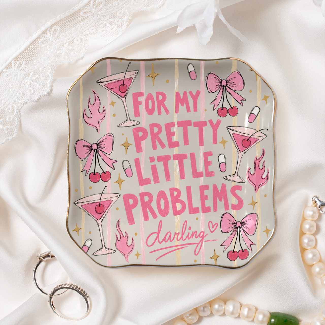 Pretty Little Problems Scalloped Jewelry Dish