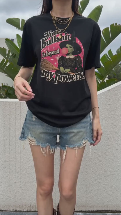 Retro Bubblegum Witch Graphic Tee | Comfort Colors