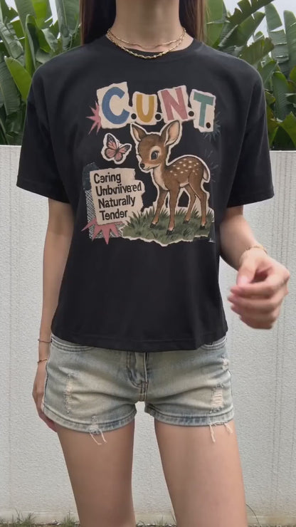 Sassy Deer Shirt Womens Oversized Boxy Comfort Colors 3023CL