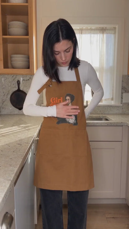 Girl Dinner Kitchen Heavy Twill Bib Apron | Hostess Gift for Her