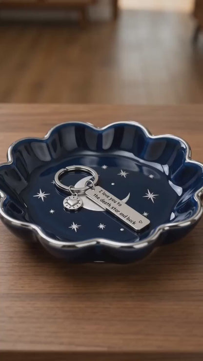 I Love You to the Death Star and Back Keyring Includes Gift Packaging