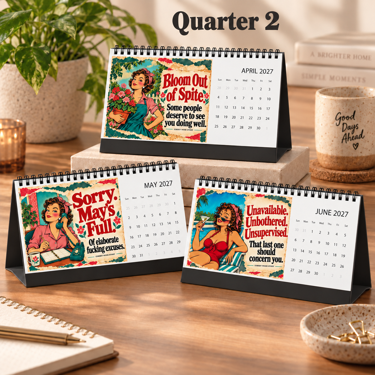 2027 Funny Calendar | Desk, Wall, or Both