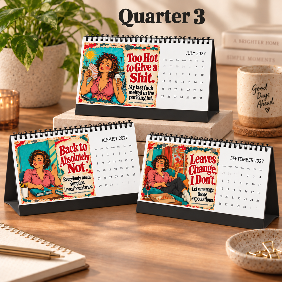 2027 Funny Calendar | Desk, Wall, or Both