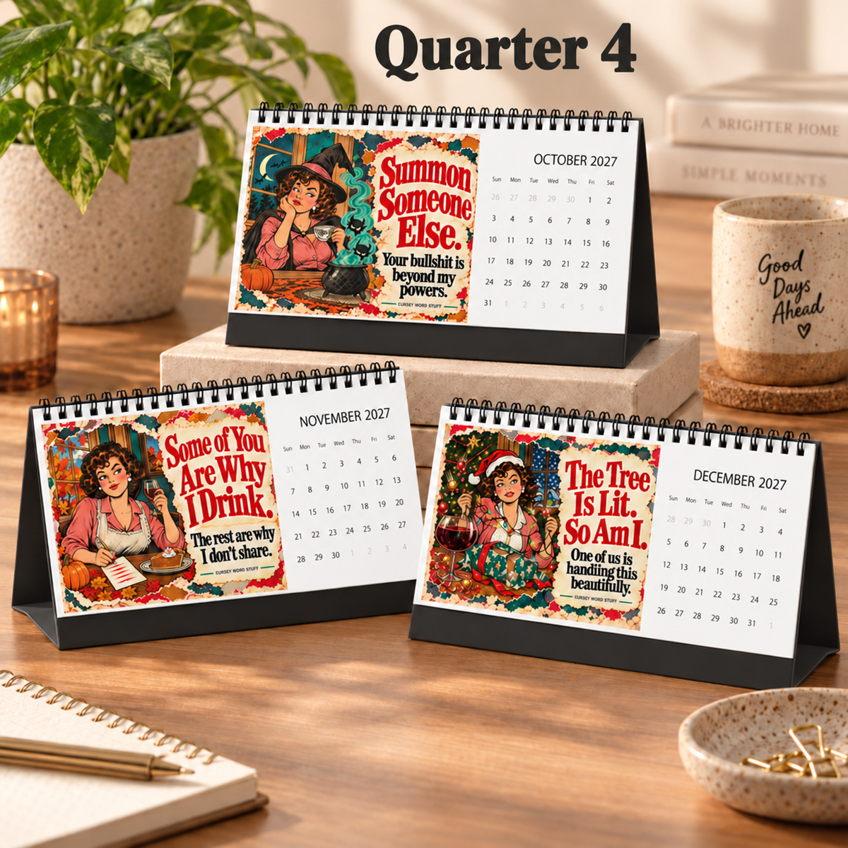 2027 Funny Calendar | Desk, Wall, or Both