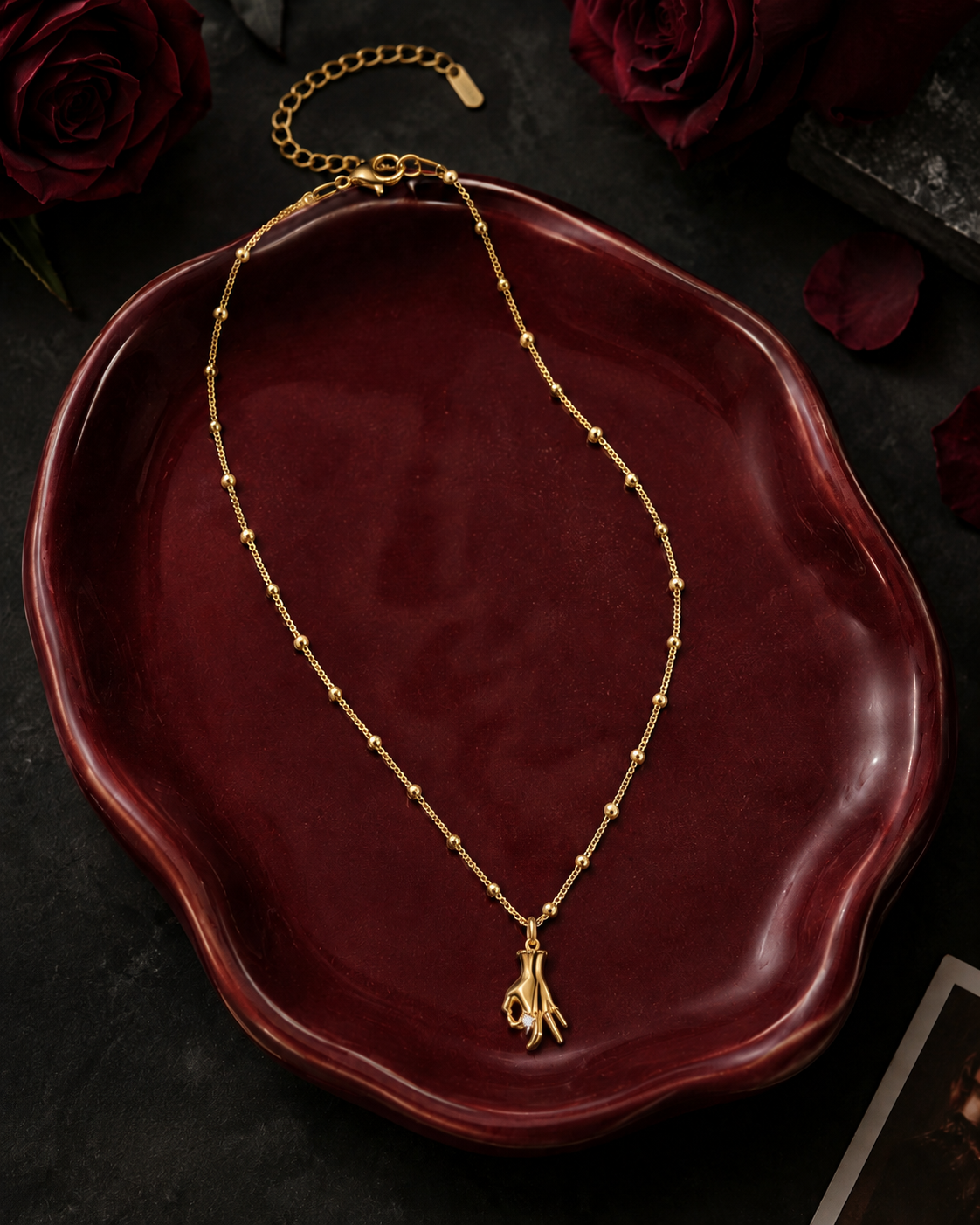 Gold Hand Gesture Necklace | Middle Finger or OK Hand Includes Gift Packaging