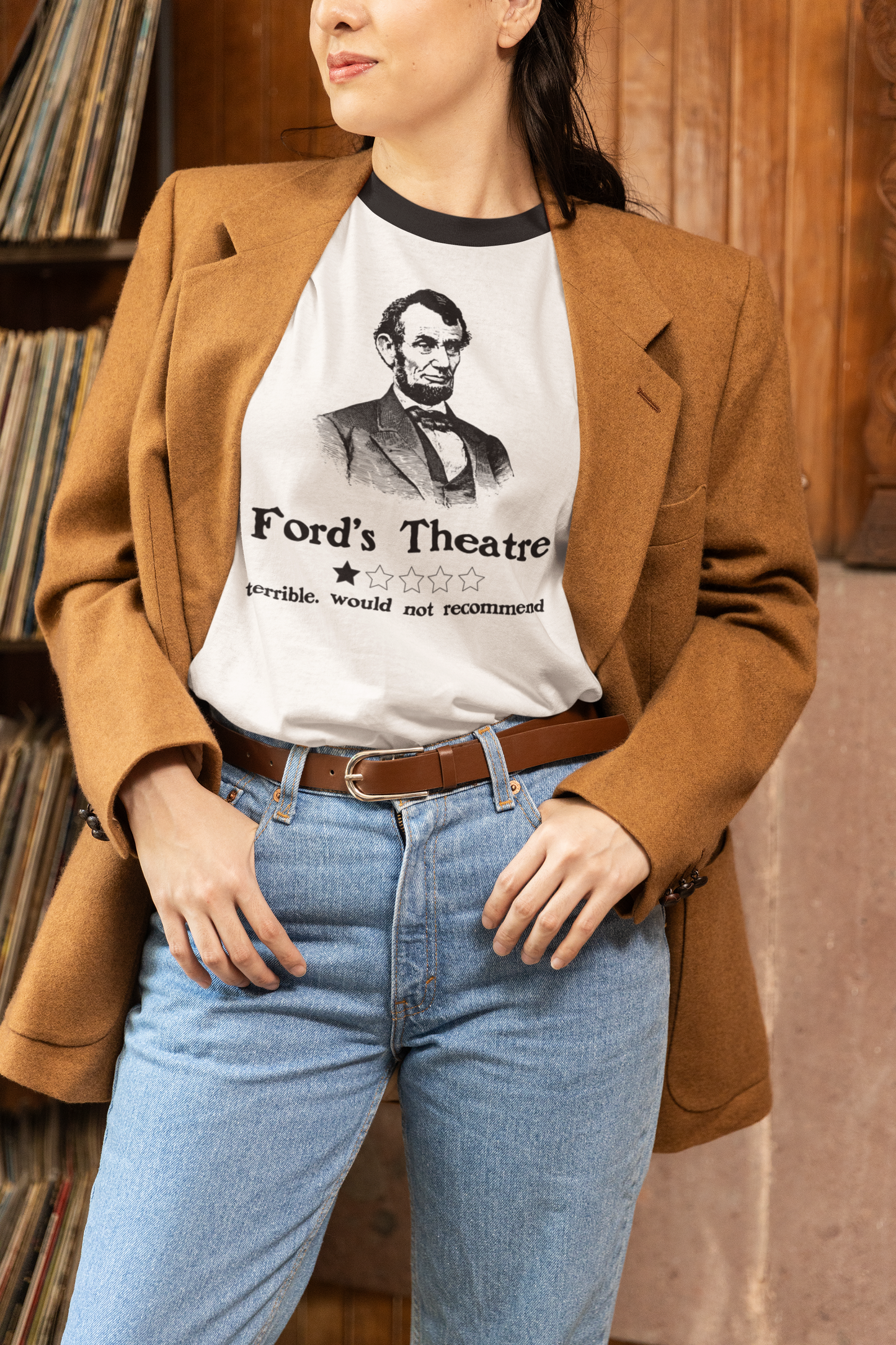 Ford's Theatre: Where Every Bad Review is a Classic Performance – Unisex Ringer Tee