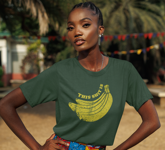 This Shit Is Bananas Funny Unisex T-Shirt Bella Canvas 3001 Graphic Tee