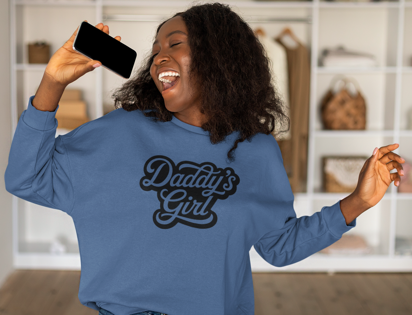 Daddy’s Girl Crewneck Sweatshirt | Independent Trading Co. SS3000 | Cute Cozy Unisex Sweatshirt for Fall & Winter