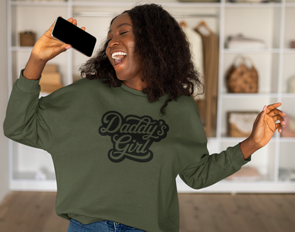 Daddy’s Girl Crewneck Sweatshirt | Independent Trading Co. SS3000 | Cute Cozy Unisex Sweatshirt for Fall & Winter