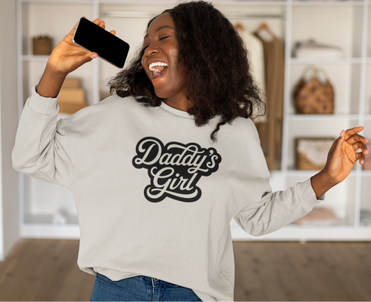 Daddy’s Girl Crewneck Sweatshirt | Independent Trading Co. SS3000 | Cute Cozy Unisex Sweatshirt for Fall & Winter