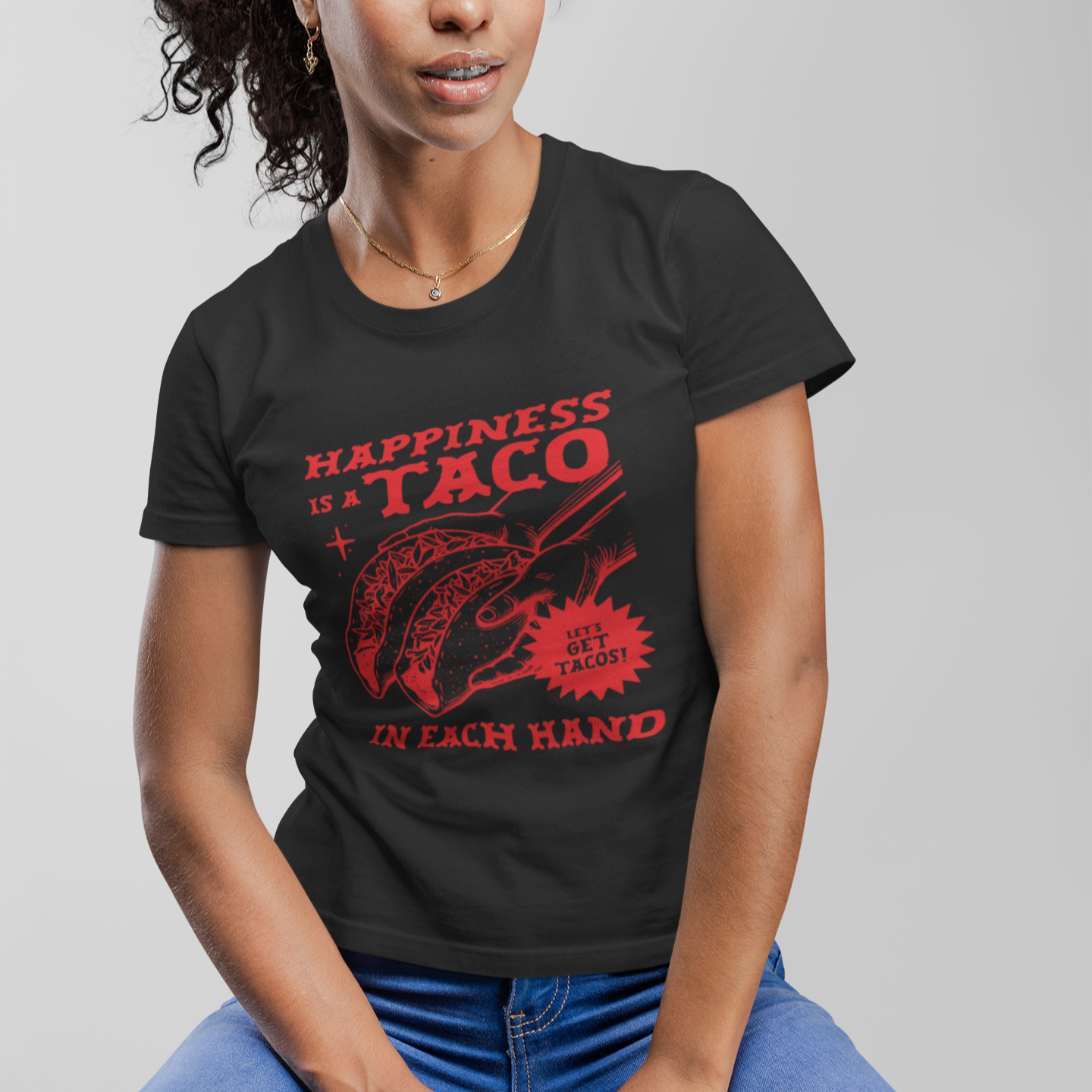 Taco Happiness Women's Boyfriend Tee