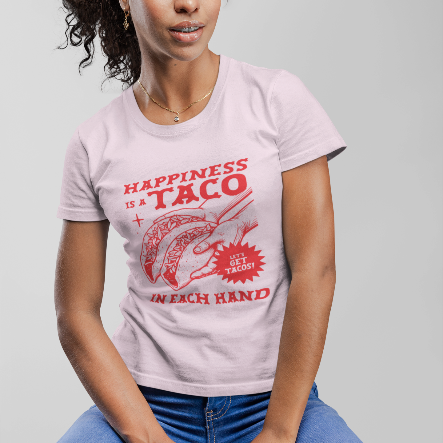 Taco Happiness Women's Boyfriend Tee