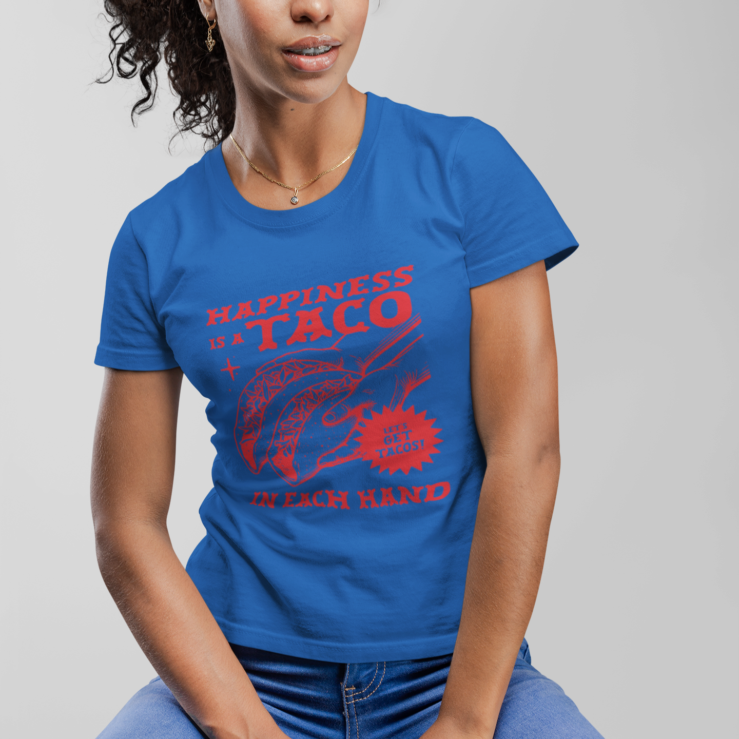 Taco Happiness Women's Boyfriend Tee