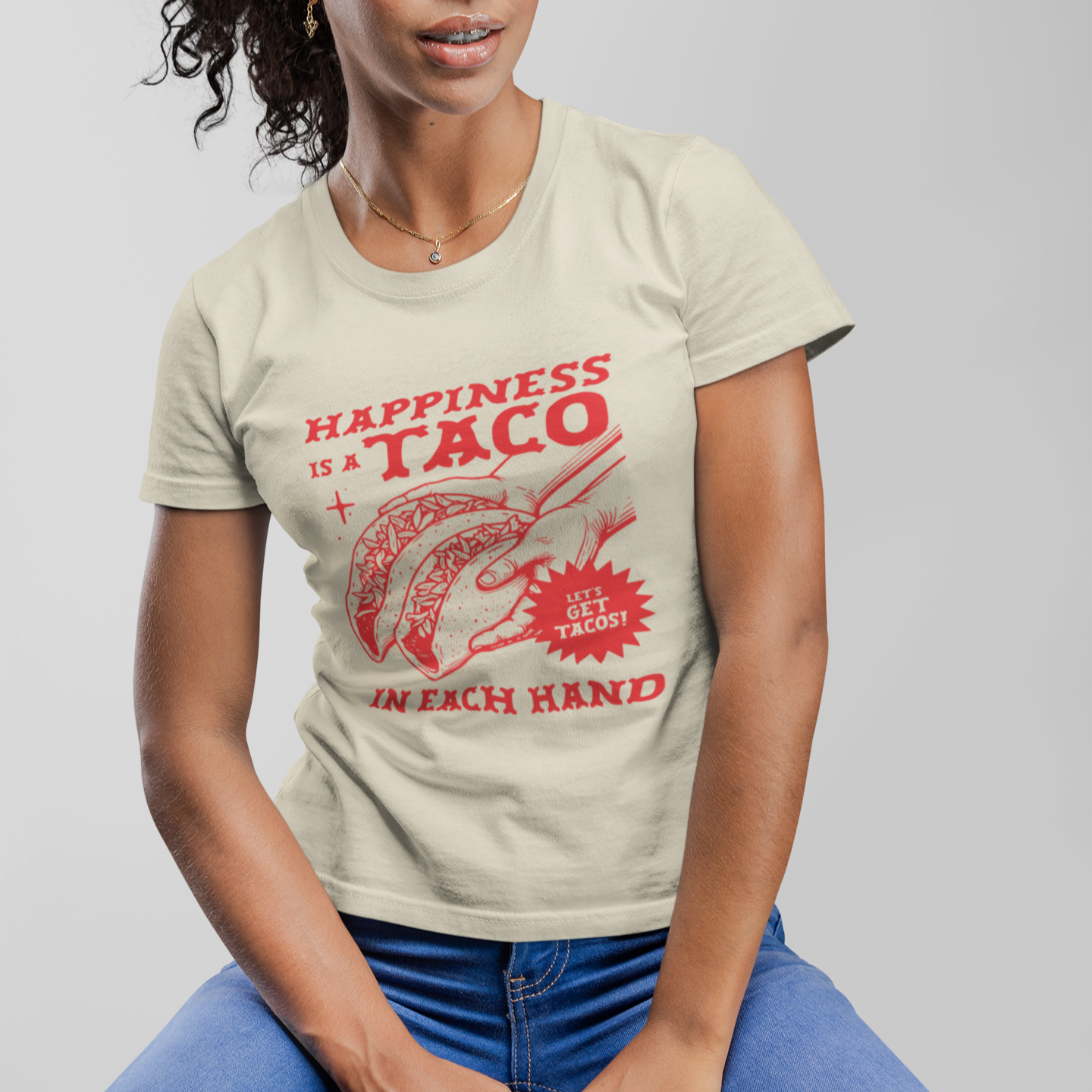 Taco Happiness Women's Boyfriend Tee
