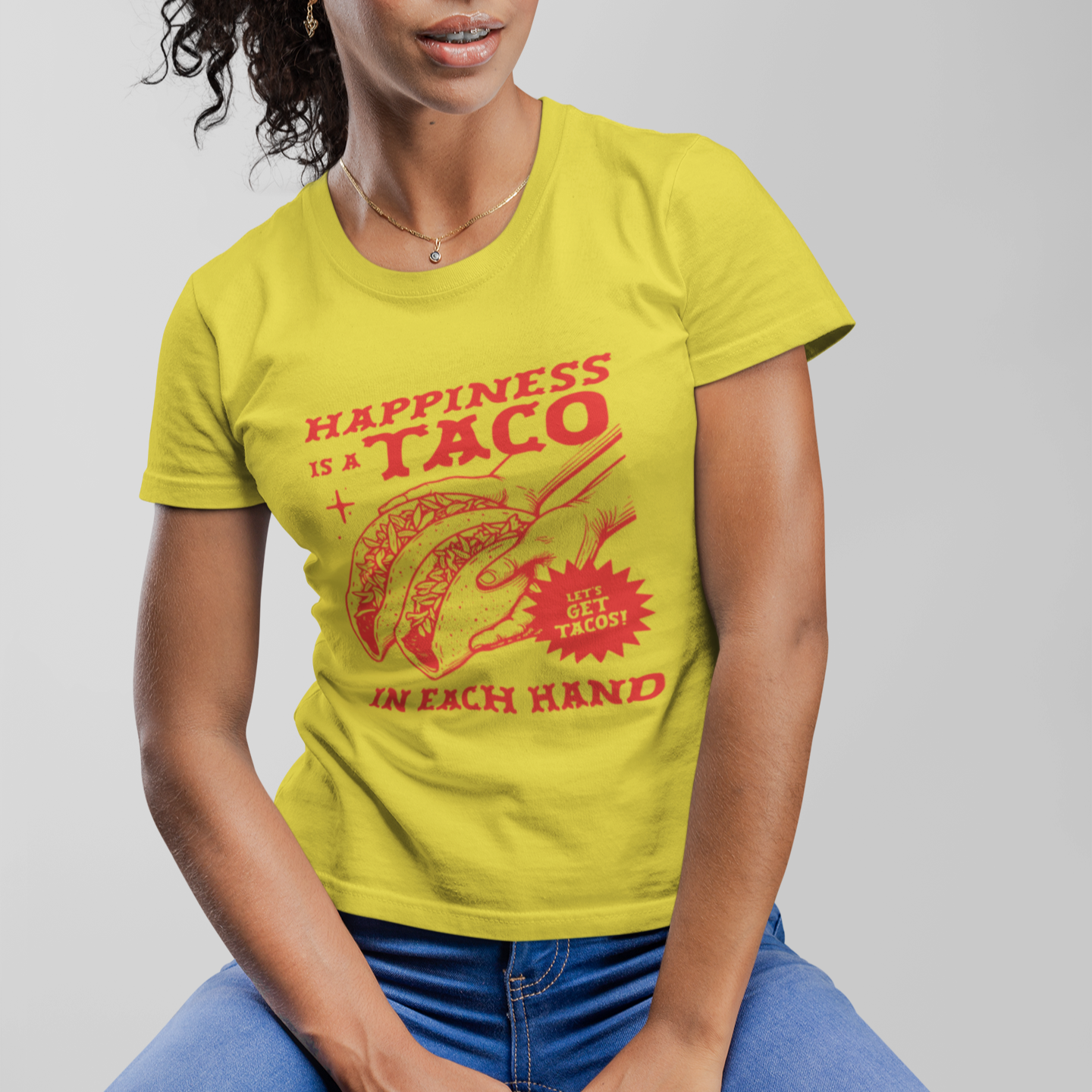 Taco Happiness Women's Boyfriend Tee