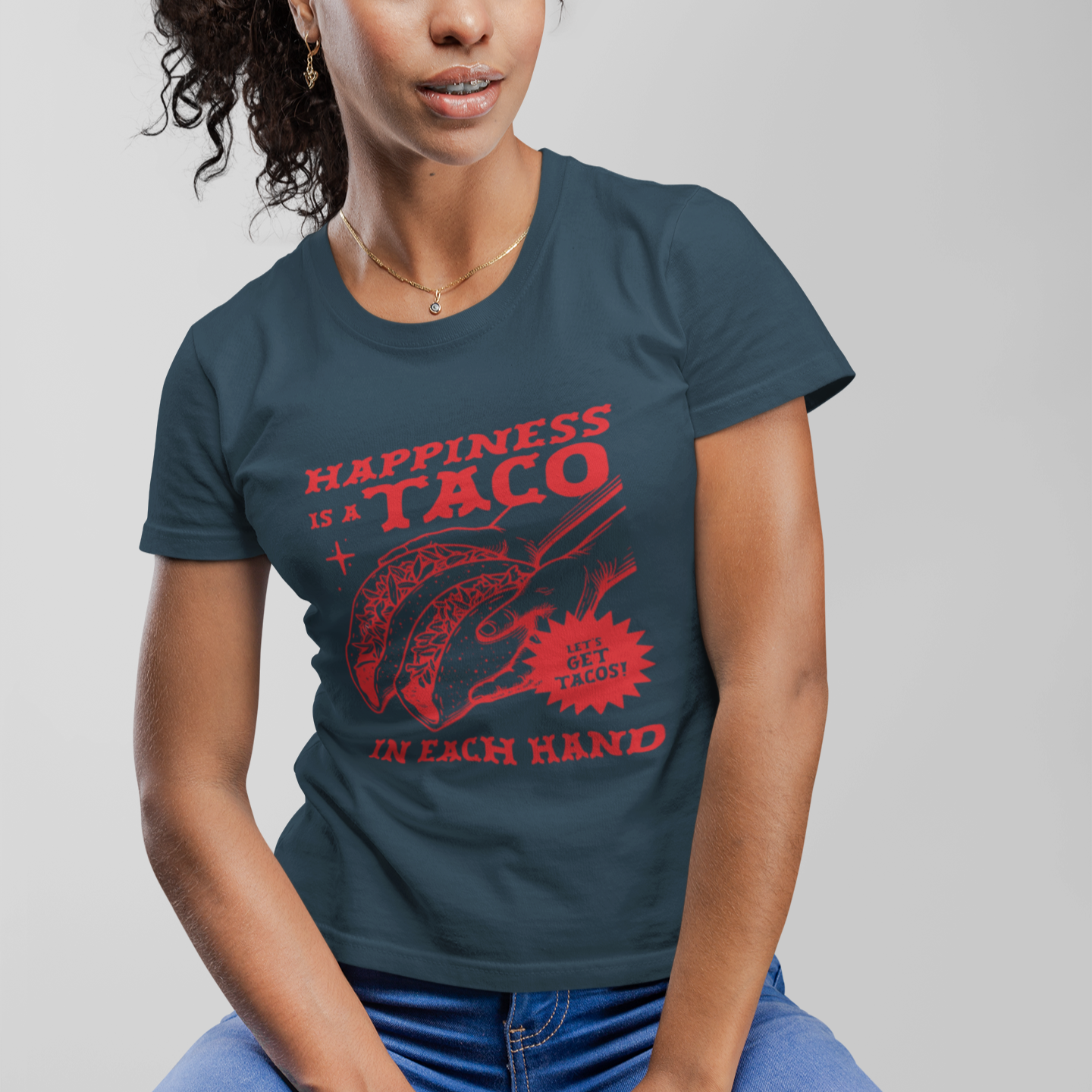 Taco Happiness Women's Boyfriend Tee