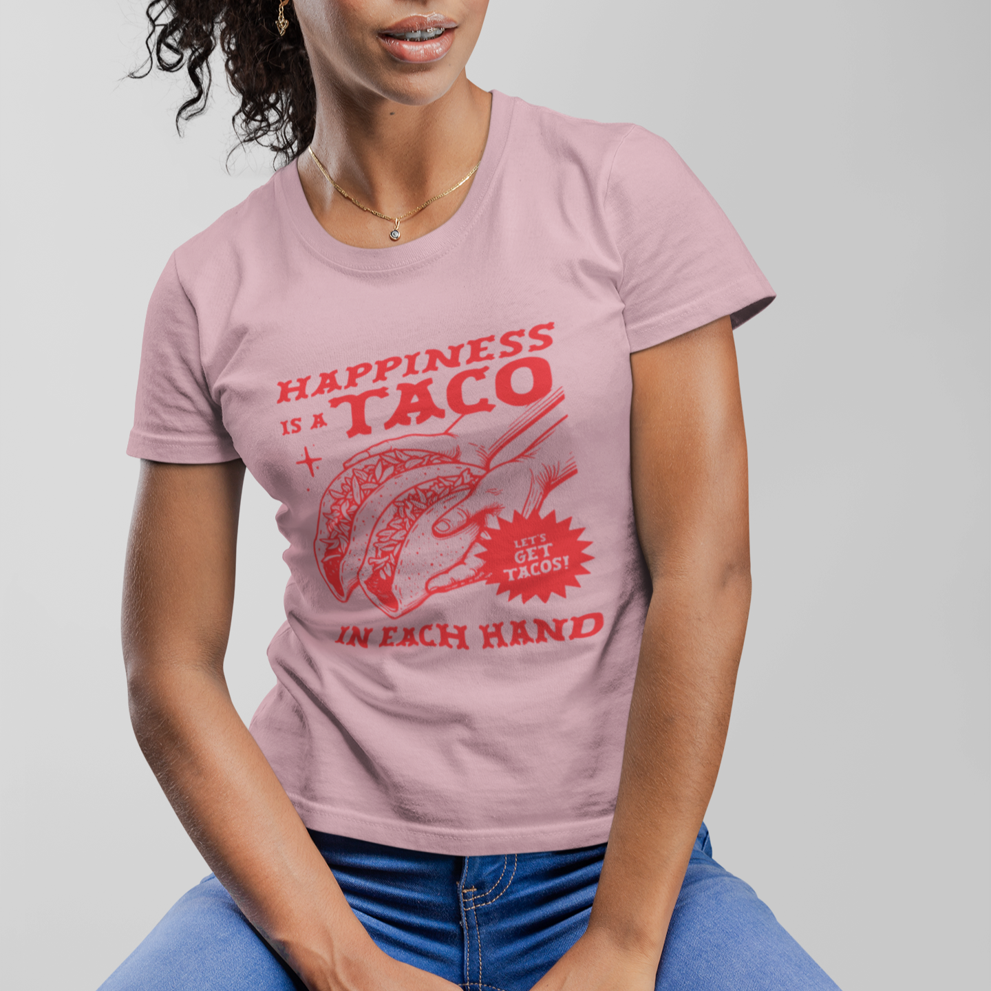 Taco Happiness Women's Boyfriend Tee