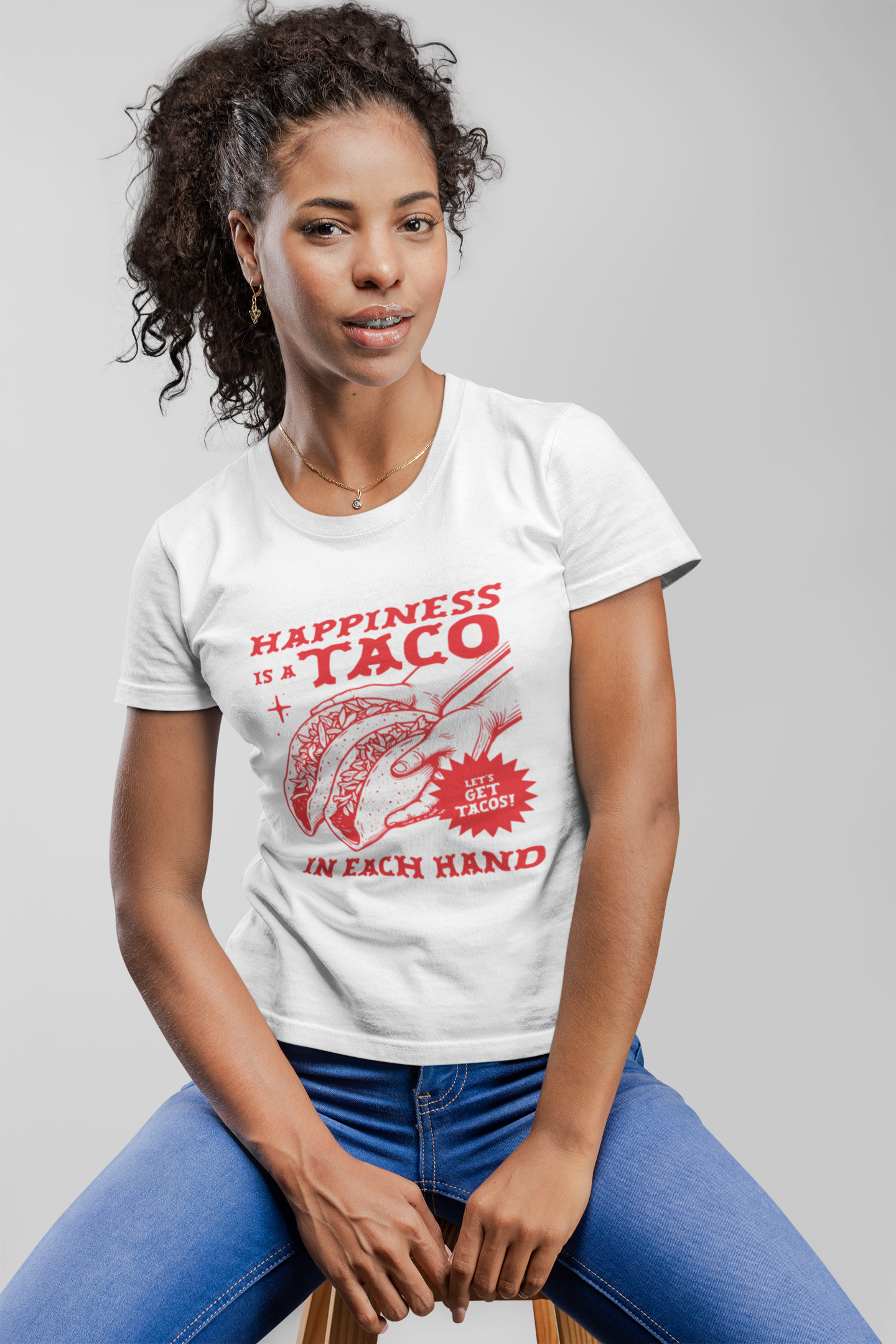 Taco Happiness Women's Boyfriend Tee