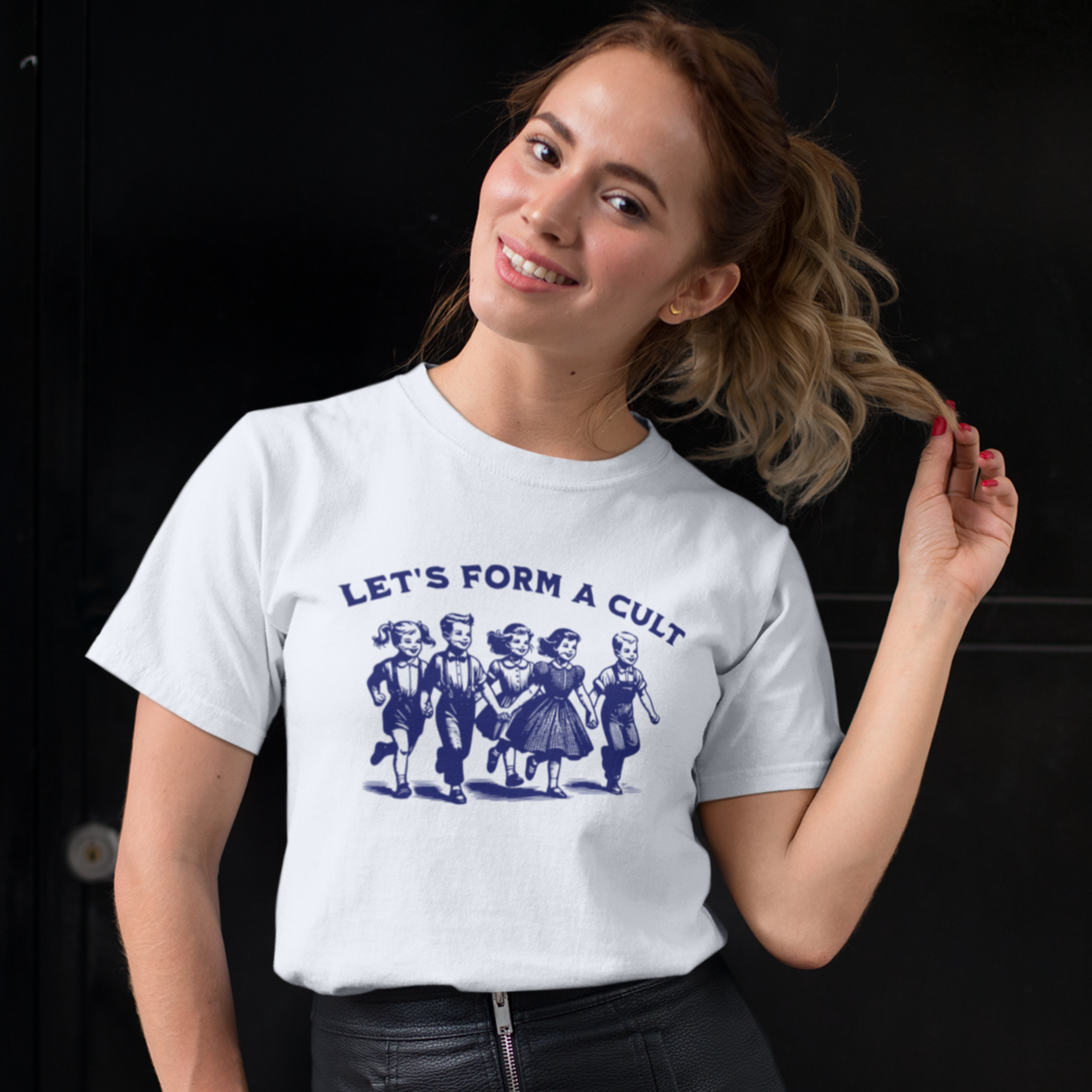 Let's Form A Cu** Vintage Unisex T-Shirt - Comfort Colors 1717 in 8 Colors