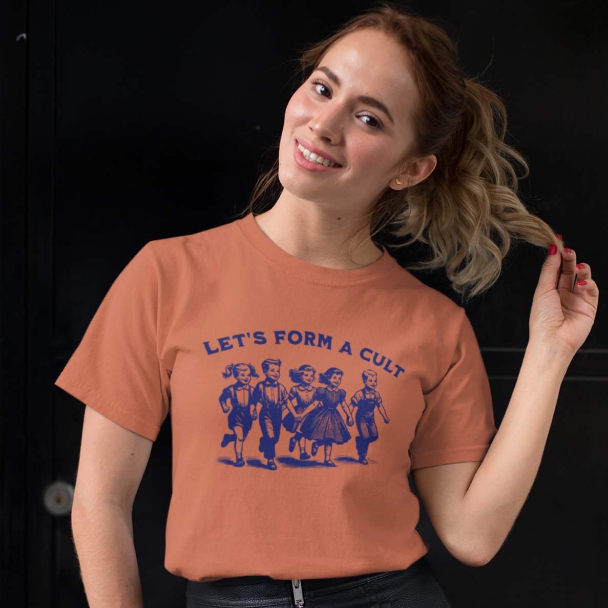 Let's Form A Cu** Vintage Unisex T-Shirt - Comfort Colors 1717 in 8 Colors